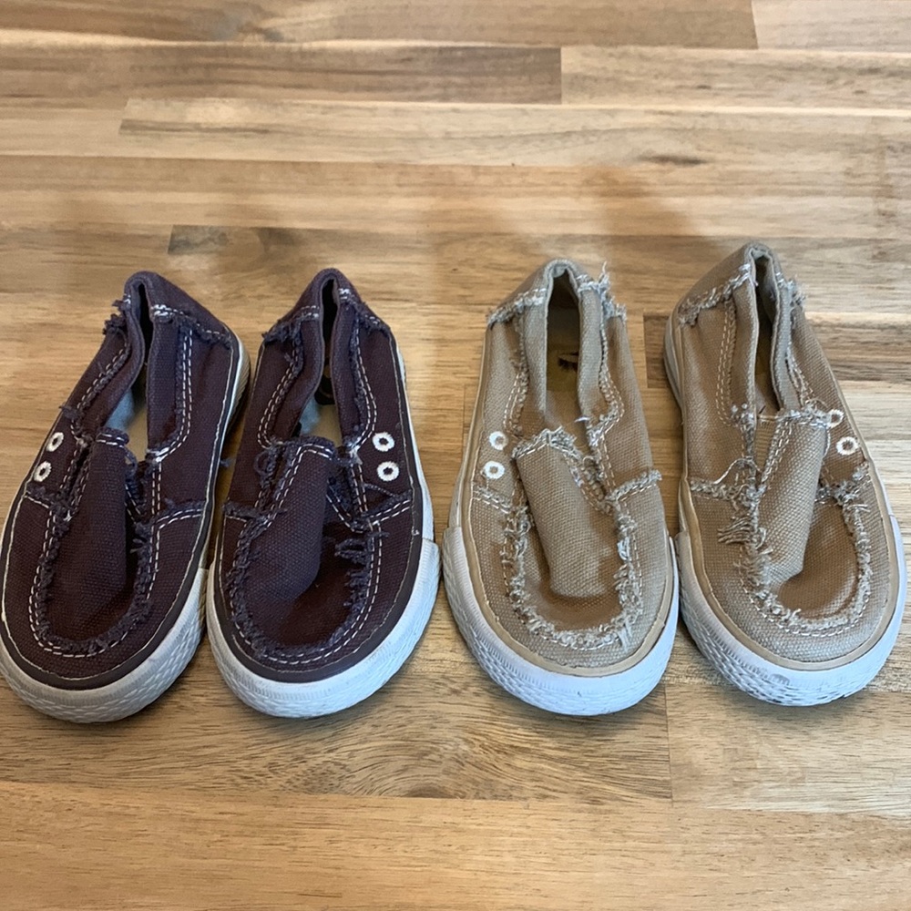 Lot of 2 Baby/Toddler The Children’s Place Slip-On Boat Shoes - Size 5/6